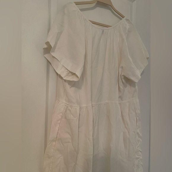 White Line Popover Dress - Picture 7 of 12